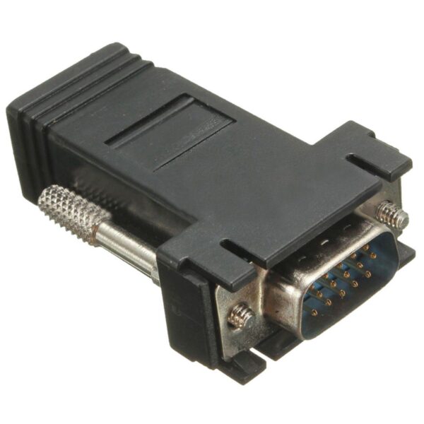 Adaptador Extensor Vídeo Vga x RJ45 Cabo Rede 30m 1080p