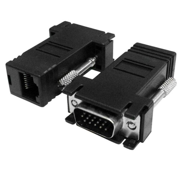 Adaptador Extensor Vídeo Vga x RJ45 Cabo Rede 30m 1080p - Image 3