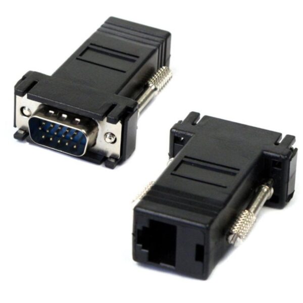 Adaptador Extensor Vídeo Vga x RJ45 Cabo Rede 30m 1080p - Image 5