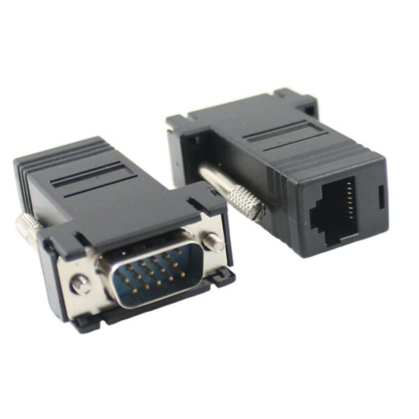 Adaptador Extensor Vídeo Vga x RJ45 Cabo Rede 30m 1080p - Image 6
