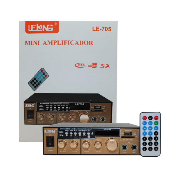 Amplificador de Áudio Receiver C/ Bluetooth USB Som Ambiente - Image 3