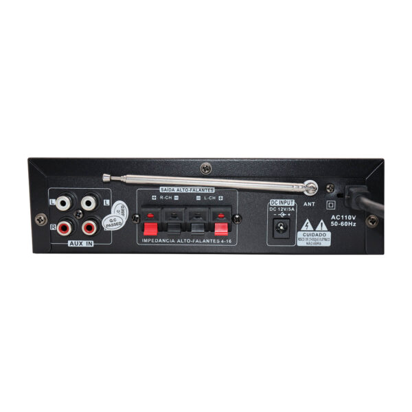 Amplificador de Áudio Receiver C/ Bluetooth USB Som Ambiente - Image 4