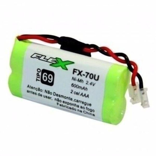 Bateria Telefone Sem Fio Ni-Cd 2.4v 600mah Fx-70u