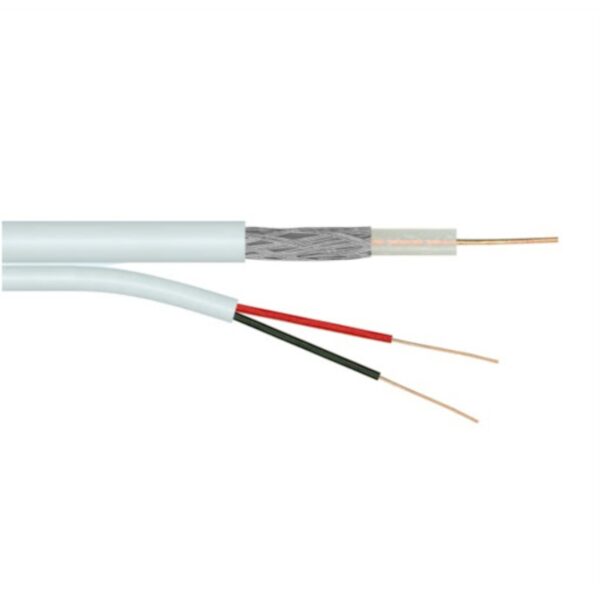 Bobina de Cabo Coaxial 4mm Bipolar C/ Alimentação Branco 500m - Image 3