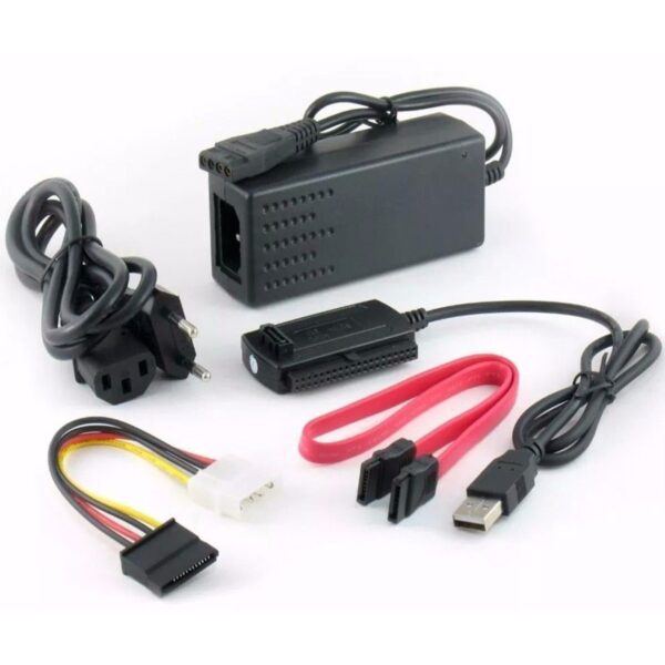 Cabo Adaptador USB 2.0 Hd Conversor P/ Ide Sata Fonte 3 Em 1 - Image 3