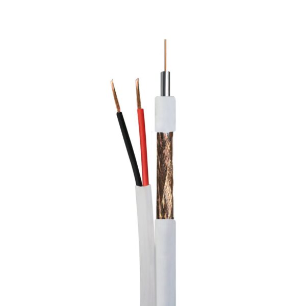 Cabo Coaxial 4mm + Bipolar C/ Alimentação Branco 500m - Image 3