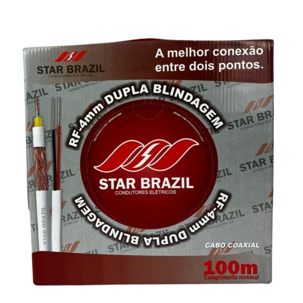 Cabo Coaxial 4mm Bipolar C/ Alimentação CFTV Cristal 100m - Image 3
