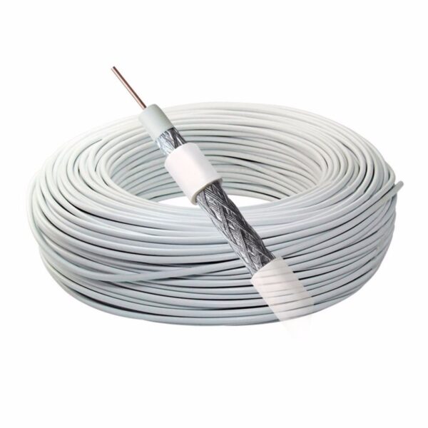 Cabo Coaxial RG6 Branco 100m 60% 75 Ohms