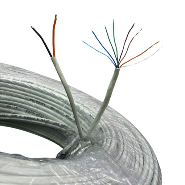Cabo de Rede C/ Alimentação FRAPA Multi Câmeras CFTV BRANCO 100m