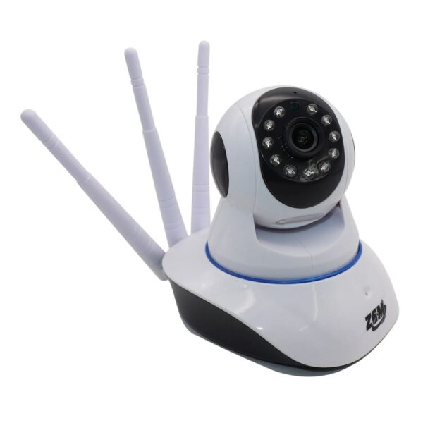 Câmera de segurança IP Zem 3 Antenas Wireless Visão Noturna