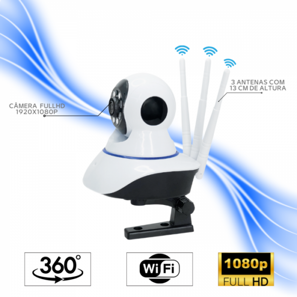 Câmera de segurança IP Zem 3 Antenas Wireless Visão Noturna - Image 7