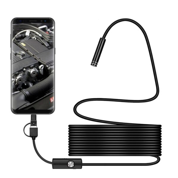 Câmera Sonda Endoscópica P/ Inspeção USB C/ 2 Metros