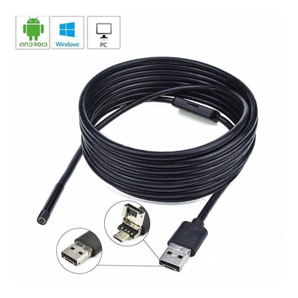 Câmera Sonda Endoscópica P/ Inspeção USB C/ 2 Metros - Image 3