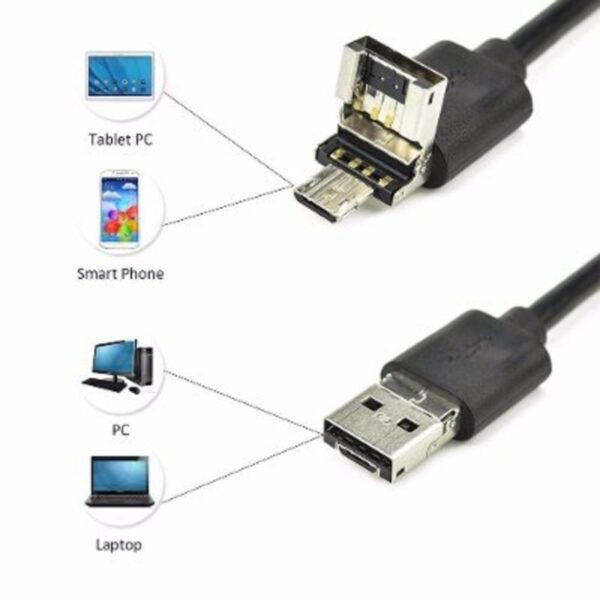 Câmera Sonda Endoscópica P/ Inspeção USB C/ 2 Metros - Image 4
