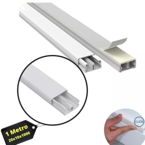 Canaleta Sistema X 20x10mm C/ Fita Dupla Face C/ 2 Metros