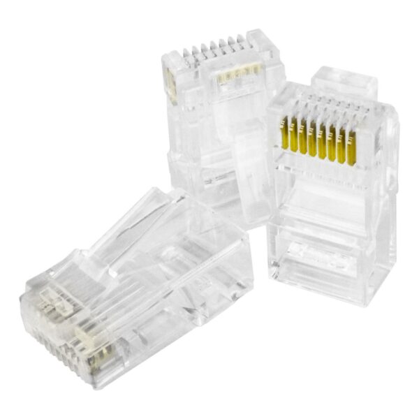 Conector RJ45 Macho Cat5e Para Cabo De Rede Vazado C/ 10 Unidades - Image 5
