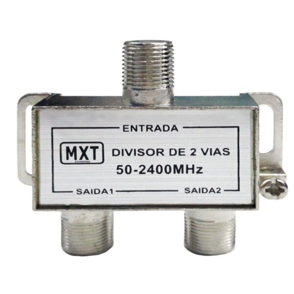 Divisor De Antena 1 X 2 5.100MHz Para Cabo Coaxial C/ 2 Unidades