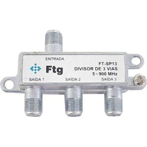 Divisor De Antena 1 X 3 5.100MHz Para Cabo Coaxial C/ 2 Unidades