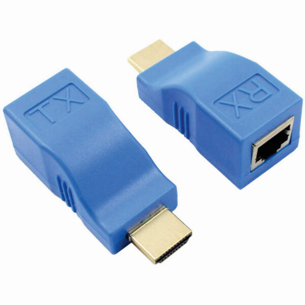 Extensor HDMI 4K/3D 30 Metros 1 Cabo de Rede RJ45 CAT6/6E