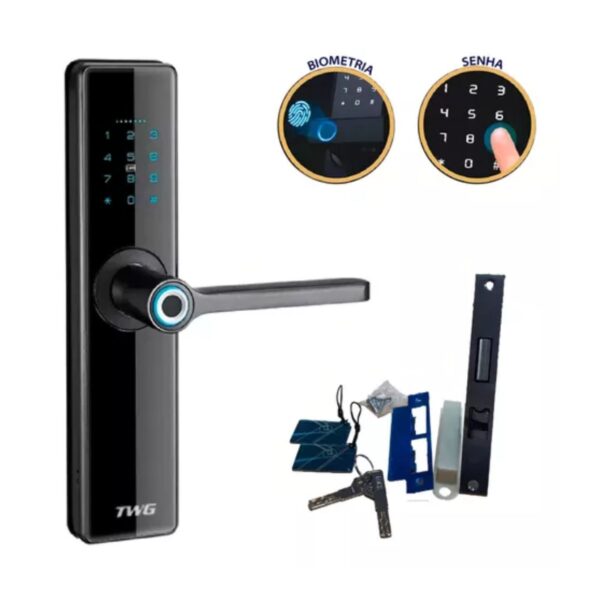 Fechadura Eletrônica Tw-4020 Fe - Biometria, Senha E Chave - Image 3