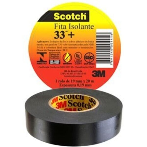 Fita Isolante Profissional 3M 33+ Scotch 105°c 20 Metros - Image 4