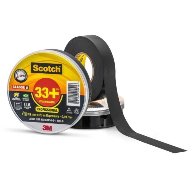Fita Isolante Profissional 3M 33+ Scotch 105°c 20 Metros - Image 5