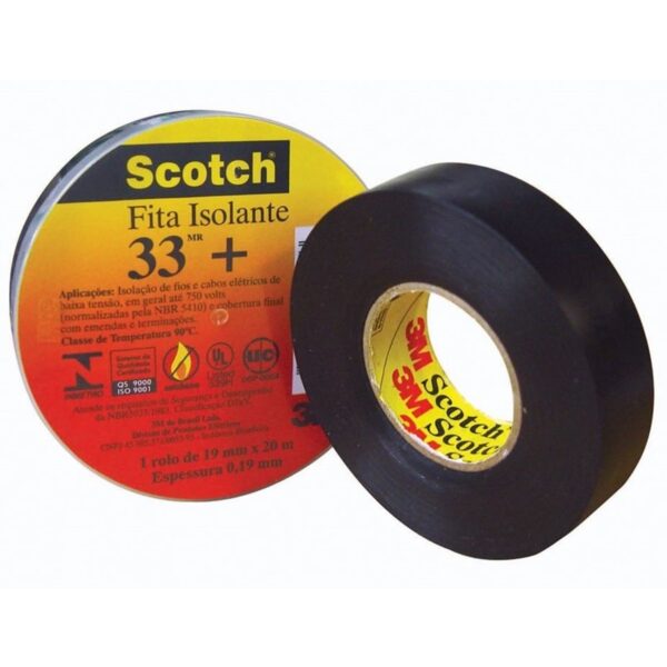Fita Isolante Profissional 3M 33+ Scotch 105°c 20 Metros - Image 6