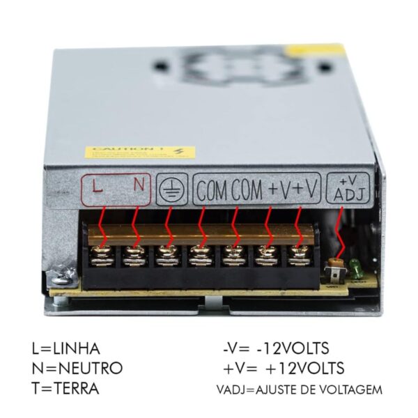 Fonte 12V 20A Colmeia P/ CFTV Bivolt - Image 5