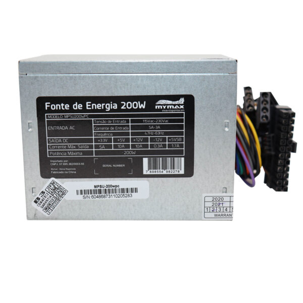 Fonte Atx 12v 200w Ultra Silence P/ Pc Gamer Bivolt - Image 3