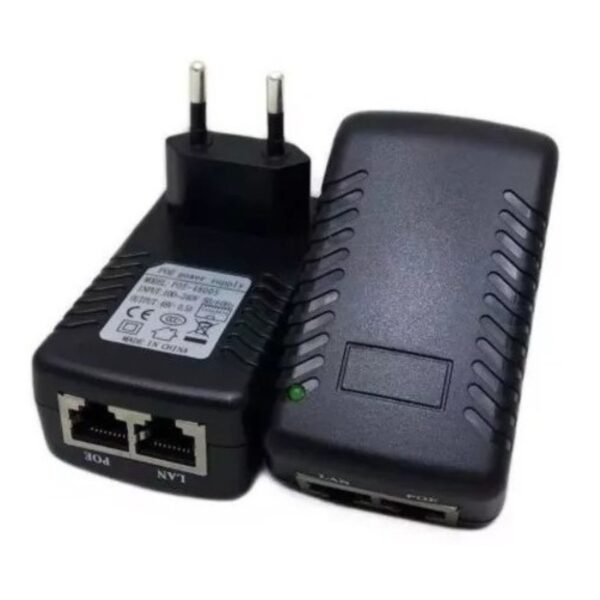Fonte Injetor Poe Fast 48v 0,5A 500mA Para CFTV Roteador Acess Point