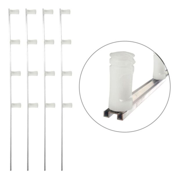 Haste Para Cerca Elétrica 04 Isoladores Reforçada 75cm - Image 3