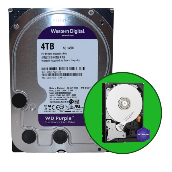 HD 4TB Interno 3.5" SATA WD Purple Surveillance - Image 2