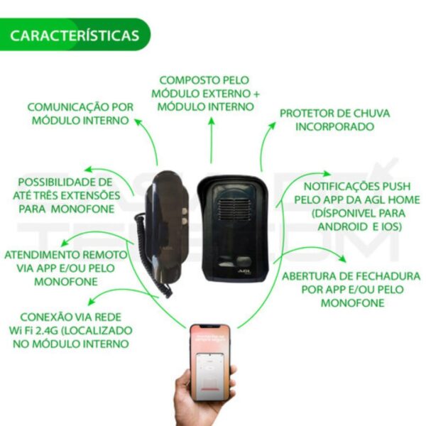 Interfone P10-x Wifi Agl Porteiro Eletrônico Residencial - Image 4