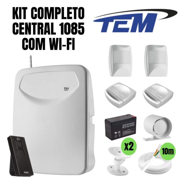 Kit Central de Alarme Wifi TEM FLEX-1085