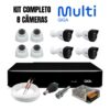 Kit CFTV Completo Giga 8 Câmeras AHD 720p DVR 8 Canais