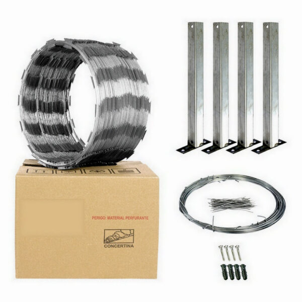 Kit Concertina Cerca Completo P/ Instalação C/ 10 Metros - Image 11