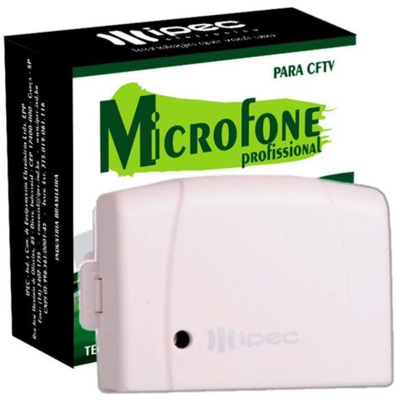 Microfone Amplicado Profissional P/ CFTV Ipec - Image 3