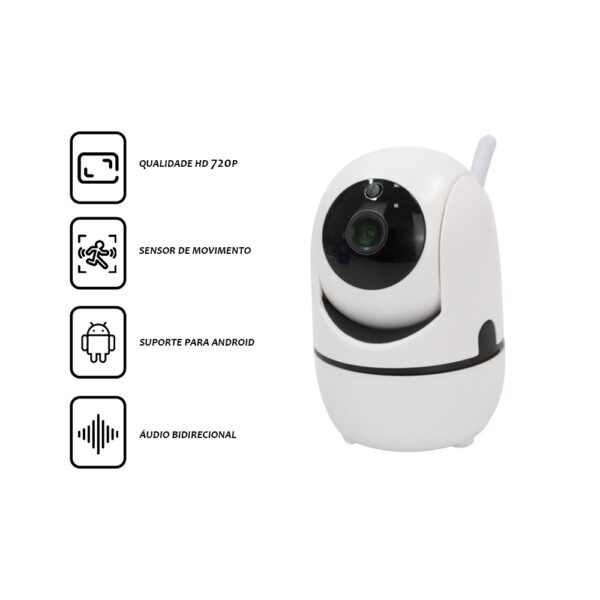 Câmera Speed Robô IP Wifi Sensor Movimento Automatico - Image 4