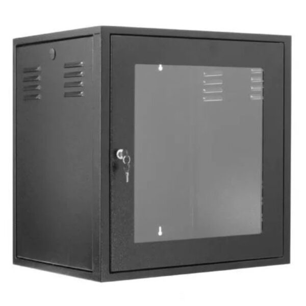 Mini Rack 19" 12u 400mm Porta Acrílica Com Fechadura