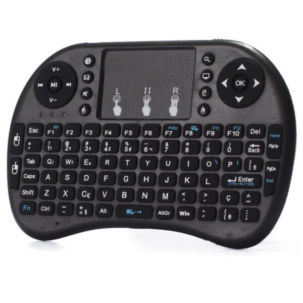 Mini Teclado Keyboard Iluminado Recarregável Wireless P/ Tv Box Smart TV Notebook