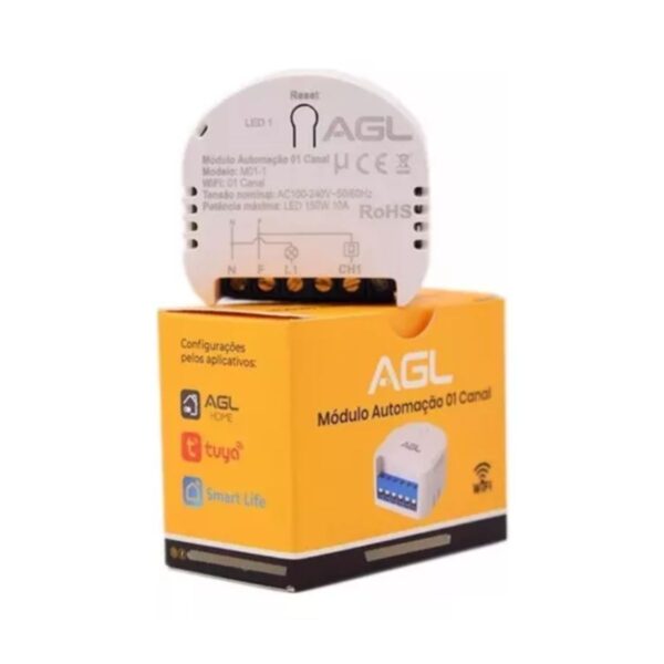 Módulo Automação AGL 01 Canal Wifi Aplicativo Voz Google Alexa - Image 2