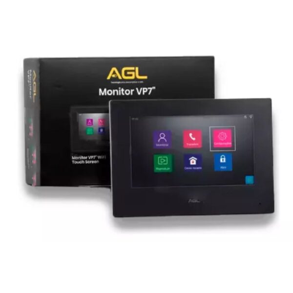 Monitor Vp7 Inteligente Wi-fi Touch Agl Tela De 7 App