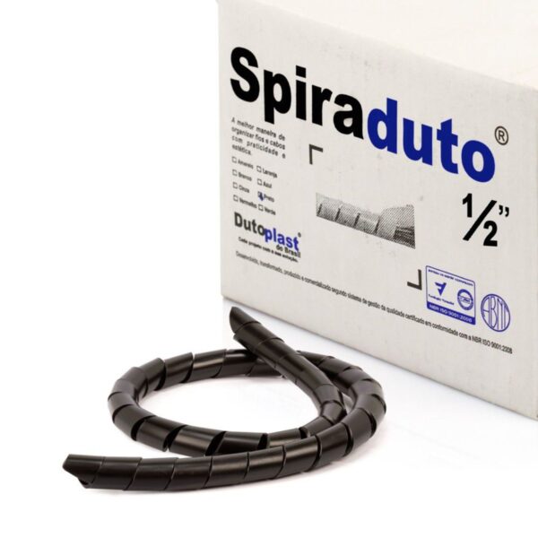 Organizador De Cabos Espiral Spiraduto 1/2 Branco 2 Metros