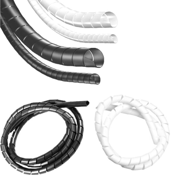 Organizador De Cabos Espiral Spiraduto 3/4 Branco 2 Metros