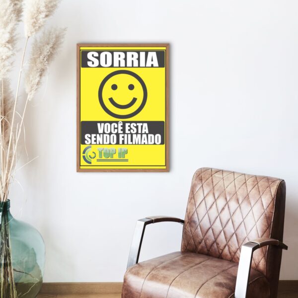 Placa De Advertência Sorria Smile Você Esta Sendo Filmado C/ 2 Unidades - Image 3