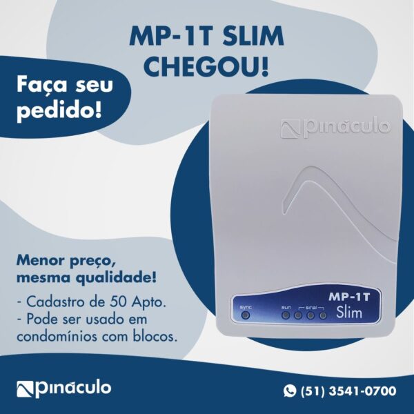 Porteiro Interfone Sem Fio Via Celular Central MP-1T Slim Ate 50 Apartamentos Pináculo - Image 5