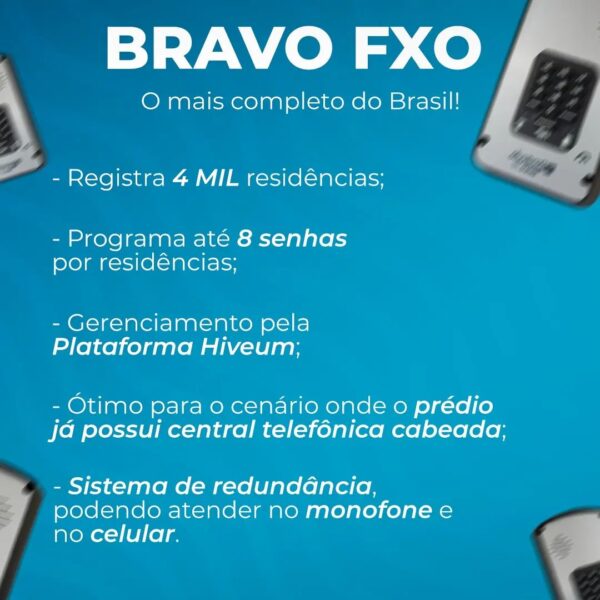 Porteiro Interfone Sem Fio Via Celular Painel Bravo FXO Ate 4000 Apartamentos Pináculo - Image 3