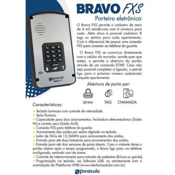 Porteiro Interfone Sem Fio Via Celular Painel Bravo FXS Ate 4000 Apartamentos Pináculo - Image 5