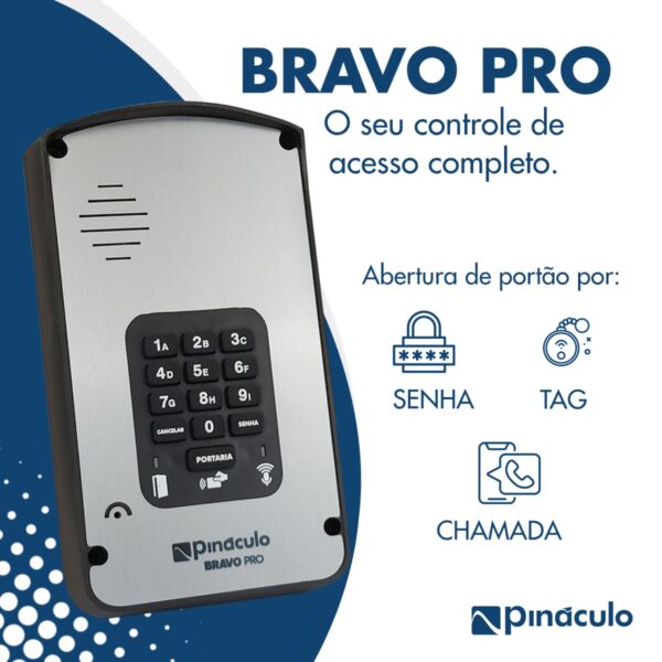 Porteiro Interfone Sem Fio Via Celular Painel Bravo Pro Ate 4000 Apartamentos Pináculo - Image 4