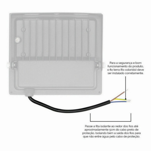 Refletor Led 200w Holofote Branco Frio Bivolt Prova D'água - Image 7